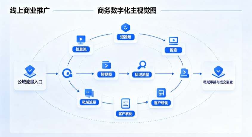 萧山市线上商业推广怎么做？全域流量闭环搭建与低成本转化实战指南